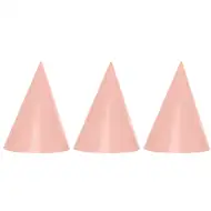 Rózsa színű party kalap 6db-os szett