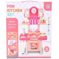 Rózsaszín játékkonyha kiegészítőkkel 35db-os szett fény és hang effektekkel