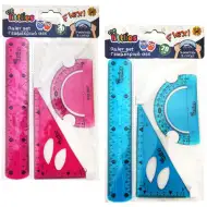 Rugalmas műanyag vonalzó szett 3db-os két változatban