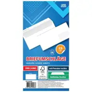 Spirit: Fehér jobb ablakos boríték LA/4 11x23cm 25db-os csomag