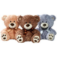 Nicotoy: Ülő plüss mackó többféle színváltozatban 25cm 1db – Simba Toys