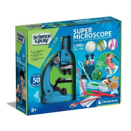 Science &amp; Play: 1200x szuper mikroszkóp építőkészlet - Clementoni