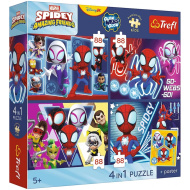 Spidey és barátai - 4 x 88 db-os Premium Plus Kids puzzle - Trefl