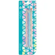 Spirit: Pasztell színű háromszögletű HB grafitceruza radírral 4db-os szett
