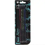 Spirit: Nature HB grafitceruza nonfiguratív levél mintázattal 4db-os szett