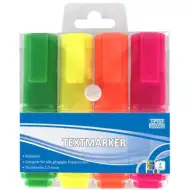 Spirit: Textmarker neon 4db-os szövegkiemelő szett 1-4mm-es vágott heggyel
