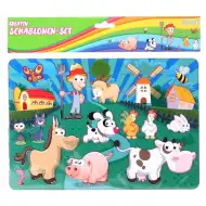 Spirit: Farm állatok kreatív műanyag rajzsablon