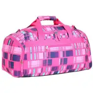 Spirit: Rózsaszín sporttáska kockás mintával 55x31x41cm