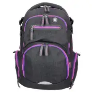 Spirit: Stinger sötétszürke-lila prémium ergonomikus iskolatáska hátizsák 26x32x44cm