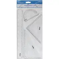 Spirit: 4db-os vonalzó készlet 30cm-es egyenes vonalzóval