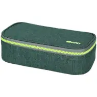 Spirit: Sötét és világoszöld színű ovális tolltartó 23x10cm