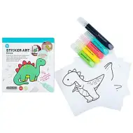 Sticker Art: Dinoszauruszok színezhető matrica szett - Comansi
