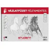 Student Spirál félfamentes vázlatfüzet B/4