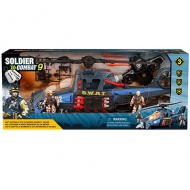 Soldier Combat 9 S.W.A.T. helikopter akciófigurákkal