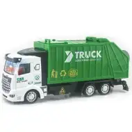Szemétszállító teherautó hátrahúzós meghajtással, fénnyel és hanggal 1/48