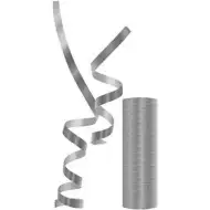 Szerpentin metál ezüst színben 18db