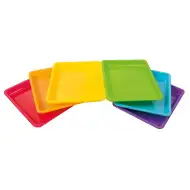 PlayBox: Színes műanyag tálca 28x22x3cm 1db