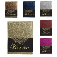 Tesoro csillámos napló több színváltozatban 20x14cm