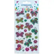 The Littlies: Színes pillangók 3D pufi matrica szett 10x22cm-es íven
