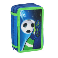 Spirit: Football foci mintás három szintes töltött tolltartó 28db-os