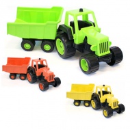 Traktor utánfutóval több féle színben 68cm