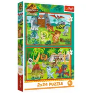 Jurassic World kis dinók 2x24db-os puzzle - Trefl