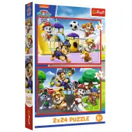 Mancs Őrjárat egy játékos nap 2x24db-os puzzle - Trefl