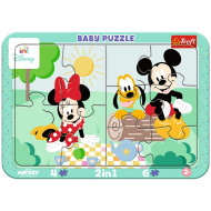 Disney Minnie és Mickey egér kalandjai 2 az 1-ben keretes baby puzzle - Trefl