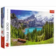 Oeschinen-tó Alpok, Svájc 1500db-os prémium puzzle - Trefl