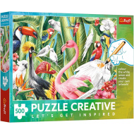 Creative Paradicsommadarak 500db-os színezhető puzzle - Trefl