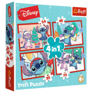 Stitch 4 az 1-ben 35-48-54-70db-os puzzle Trefl
