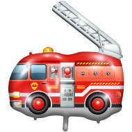 Tűzoltó autós fólia lufi 65x51cm
