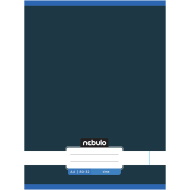Nebulo: Tűzött sima grafitkék színű füzet 80-32 A/4