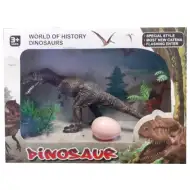 Tyrannoszaurusz Rex dinoszaurusz figura tojással és növényekkel
