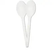 Fehér újrahasznosítható kanál 10db-os szett