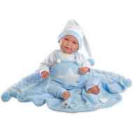 Újszülött fiú baba csillagos ruhában 40cm