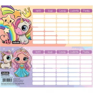 Nebulo: Unikornis és királylány egylapos, kétoldalas mini órarend