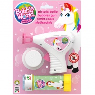 Unikornisos buborékfújó pisztoly szett 60ml folyadékkal