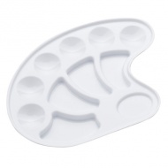 Üres festék paletta és keverőtálca