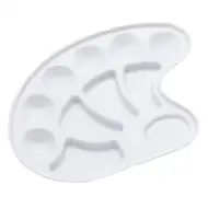 Üres festék paletta és keverőtálca