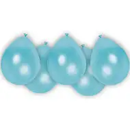 Világoskék latex lufi 8db-os szett