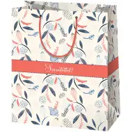 Szeretettel! színes virágok óriás méretű ajándéktáska 33x15x44cm