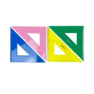 Nebulo: Háromszög alakú 45 fokos derékszög vonalzó több színváltozatban 1db