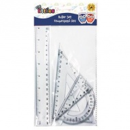Vonalzó készlet 4db-os 20cm-es