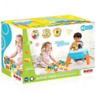 Játszóasztal szett pasztell színekben 42db építőkockával - Wader