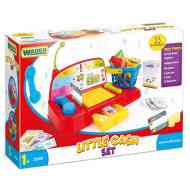 Pénztárgép szett bevásárló kosárral és termékekkel - Wader