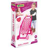 Rózsaszín babakocsi 45cm - Wader