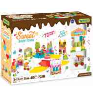 Sweet bébi város építőkocka 55db-os szett matricákkal - Wader