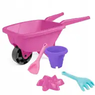 Kis homokozó talicska rózsaszín színben kiegészítőkkel - Wader