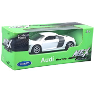 Welly: Audi R8 V10 fehér kisautó modell 1/64